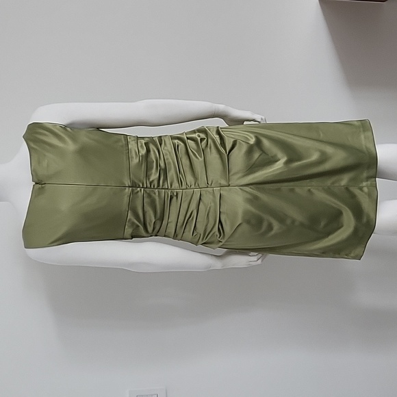 Satin Green Dress - Picture 4 of 5